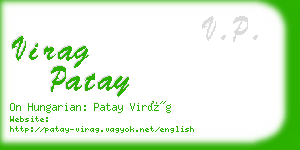 virag patay business card